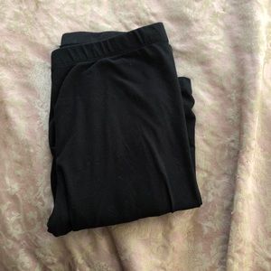 Basic black cotton leggings